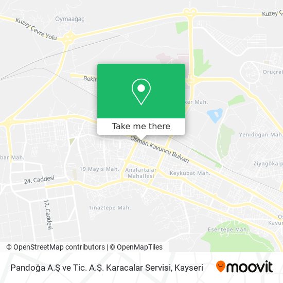Pandoğa A.Ş ve Tic. A.Ş. Karacalar Servisi map