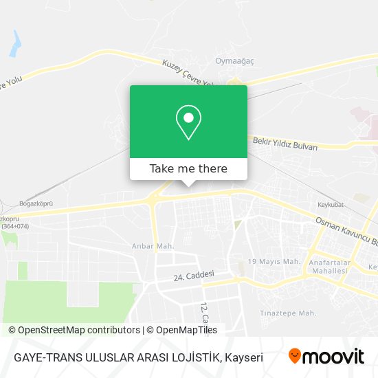 how to get to gaye trans uluslar arasi lojistik in hacilar by bus