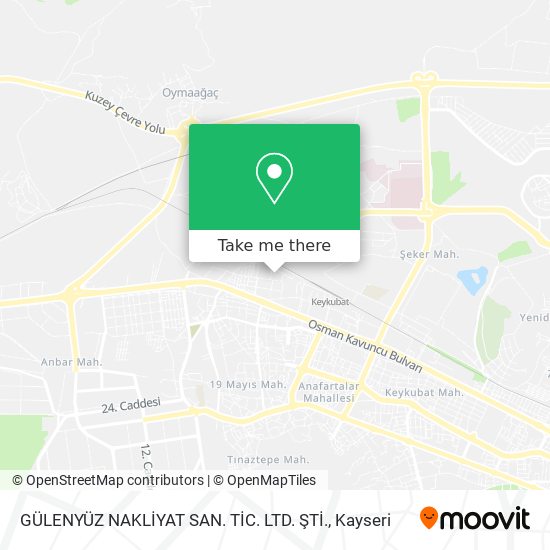 GÜLENYÜZ NAKLİYAT SAN. TİC. LTD. ŞTİ. map