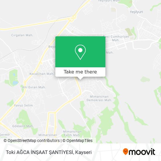 Toki AĞCA İNŞAAT ŞANTİYESİ map