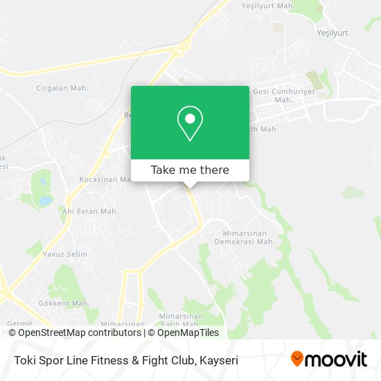 how to get to toki spor line fitness fight club in kocasinan by bus or light rail