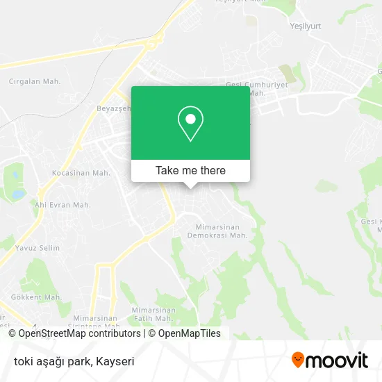 toki aşağı park map