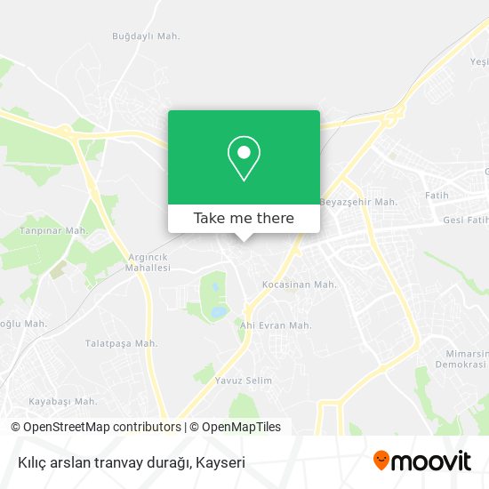 Kılıç arslan tranvay durağı map