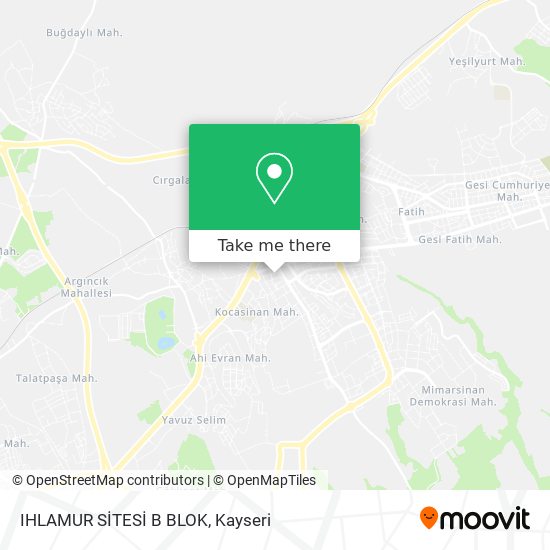 IHLAMUR SİTESİ B BLOK map