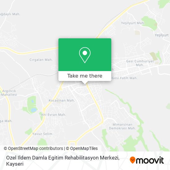 Ozel Ildem Damla Egitim Rehabilitasyon Merkezi map