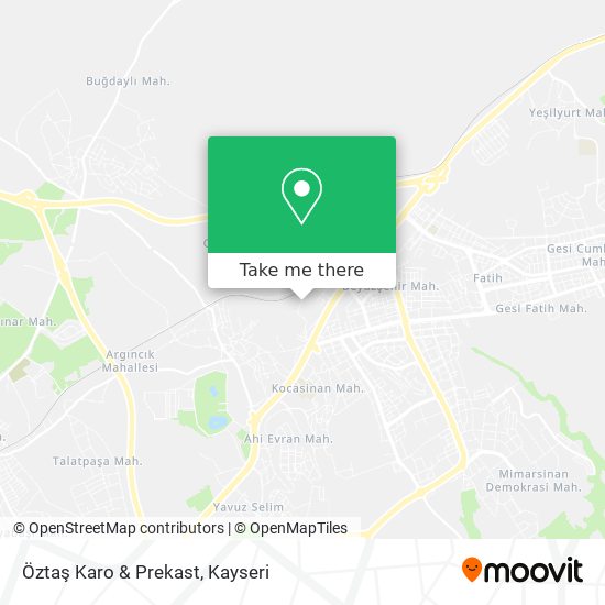 Öztaş Karo & Prekast map