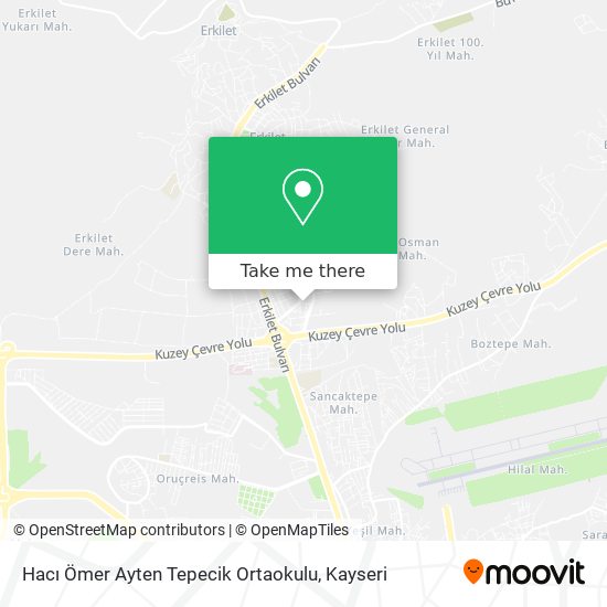 Hacı Ömer Ayten Tepecik Ortaokulu map