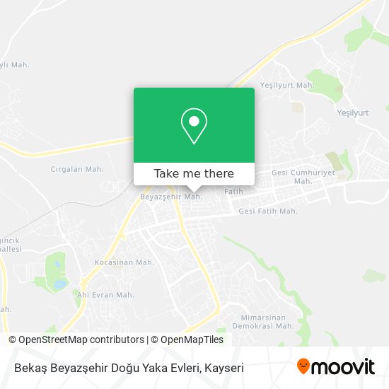 Bekaş Beyazşehir Doğu Yaka Evleri map