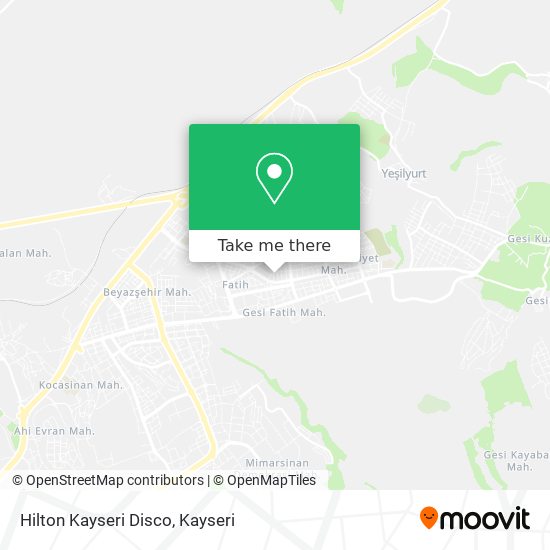 Hilton Kayseri Disco map