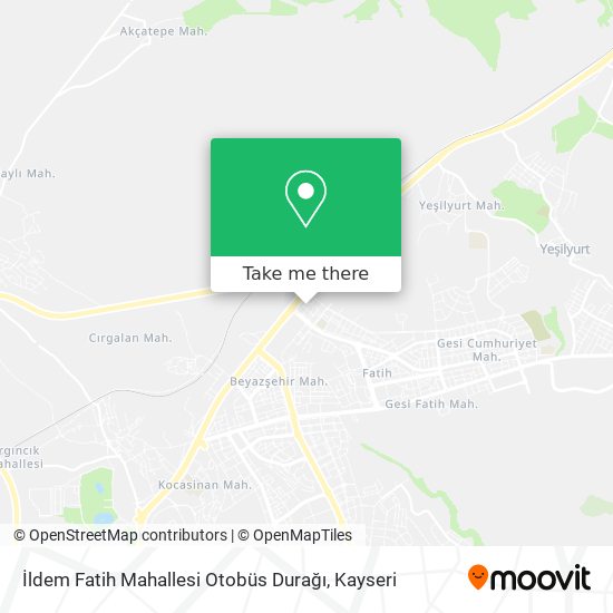 İldem Fatih Mahallesi Otobüs Durağı map