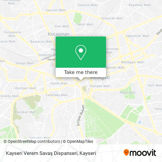 Kayseri Verem Savaş Dispanseri map