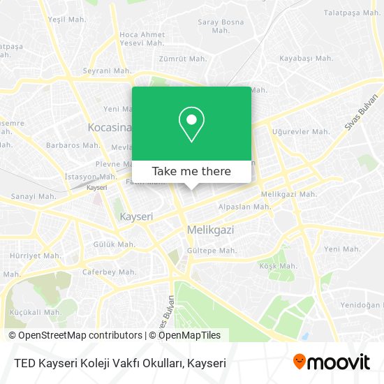 TED Kayseri Koleji Vakfı Okulları map