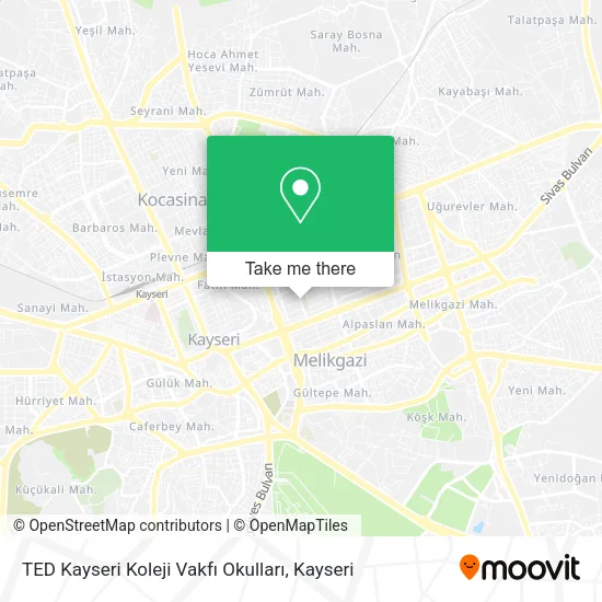 TED Kayseri Koleji Vakfı Okulları map