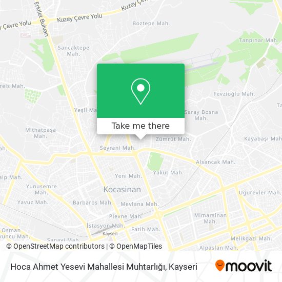 Hoca Ahmet Yesevi Mahallesi Muhtarlığı map