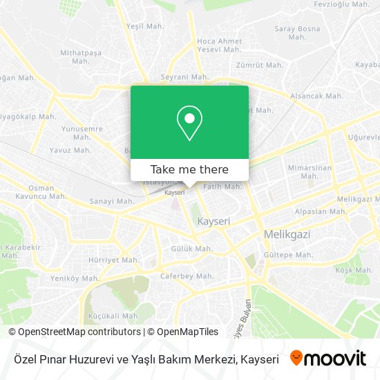 Özel Pınar Huzurevi ve Yaşlı Bakım Merkezi map