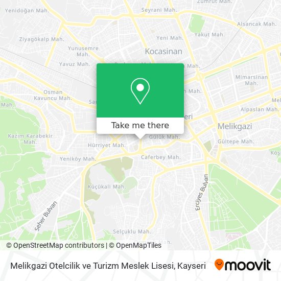 Melikgazi Otelcilik ve Turizm Meslek Lisesi map