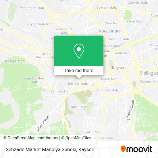 Sehzade Market Manolya Subesi map