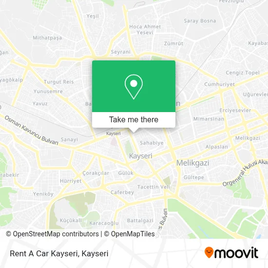 Rent A Car Kayseri map