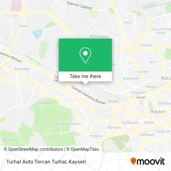 Turhal Auto Tercan Turhal map
