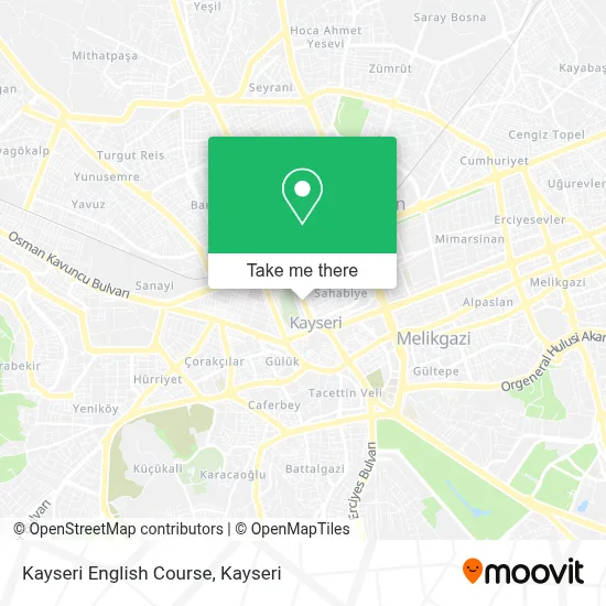 Kayseri English Course map