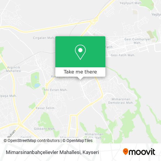 Mimarsinanbahçelievler Mahallesi map