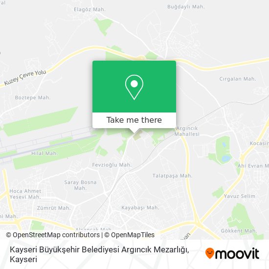Kayseri Büyükşehir Belediyesi Argıncık Mezarlığı map