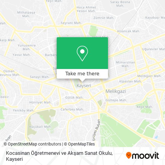 Kocasinan Öğretmenevi ve Akşam Sanat Okulu map