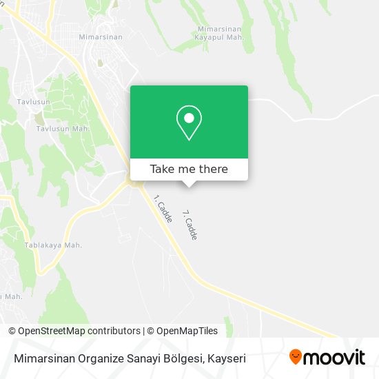 Mimarsinan Organize Sanayi Bölgesi map