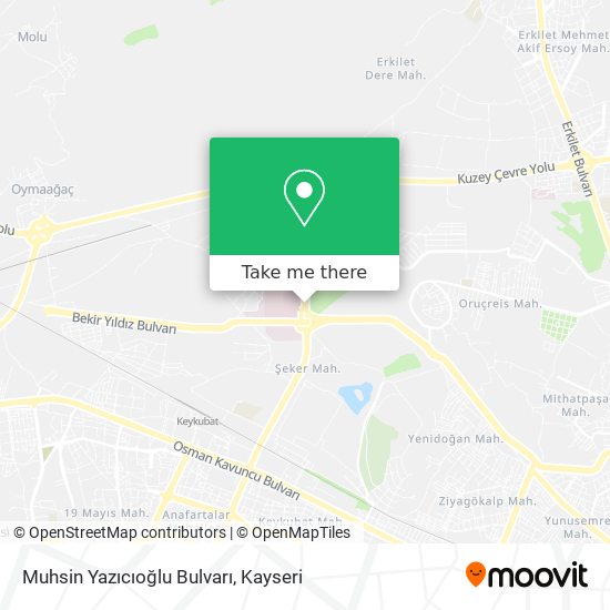 Muhsin Yazıcıoğlu Bulvarı map