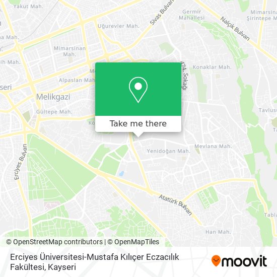 Erciyes Üniversitesi-Mustafa Kılıçer Eczacılık Fakültesi map