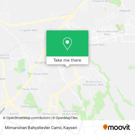 Mimarsinan Bahçelievler Camii map