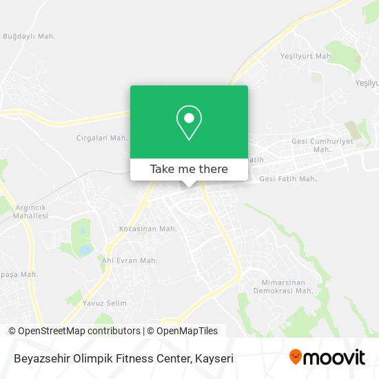 Beyazsehir Olimpik Fitness Center map