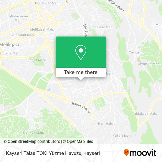 Kayseri Talas TOKİ Yüzme Havuzu map