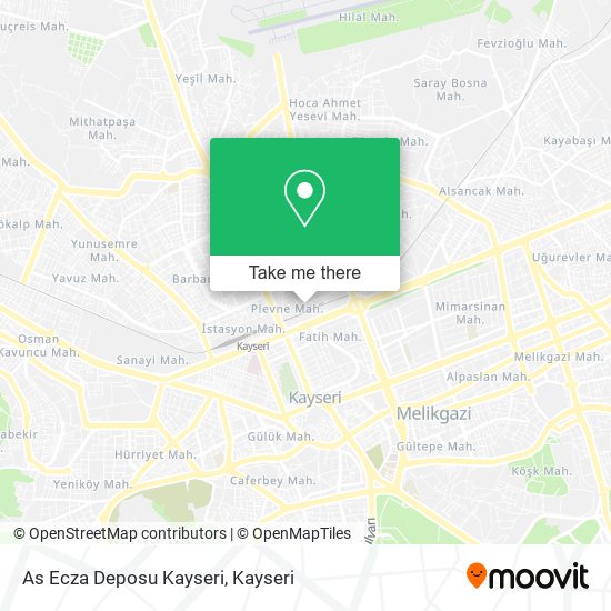 As Ecza Deposu Kayseri map