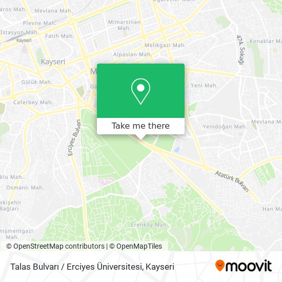 Talas Bulvarı / Erciyes Üniversitesi map