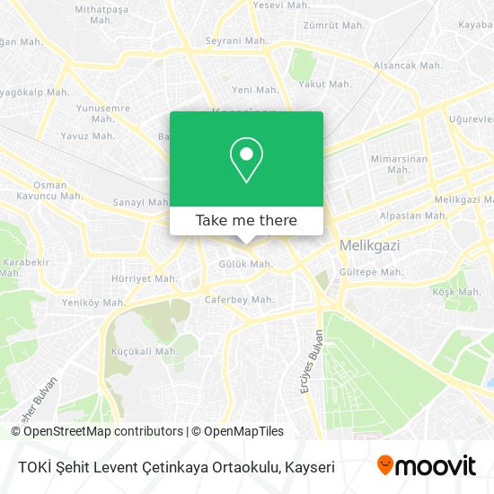 TOKİ Şehit Levent Çetinkaya Ortaokulu map