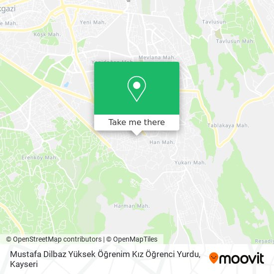 Mustafa Dilbaz Yüksek Öğrenim Kız Öğrenci Yurdu map