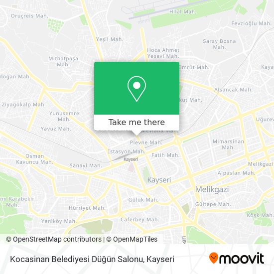 Kocasinan Belediyesi Düğün Salonu map