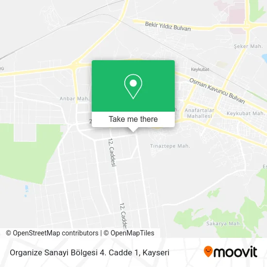 Organize Sanayi Bölgesi 4. Cadde 1 map