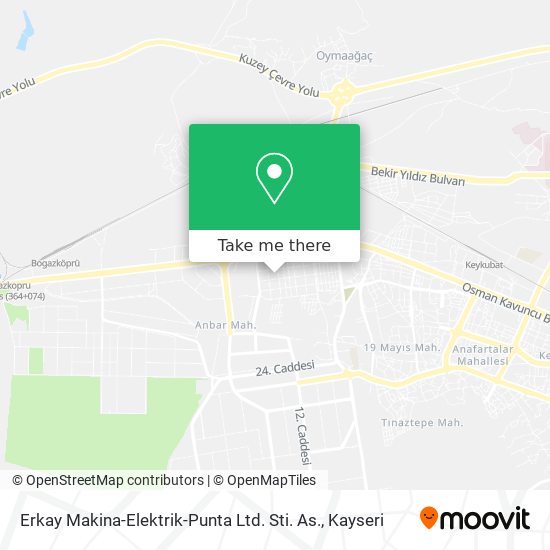 Erkay Makina-Elektrik-Punta Ltd. Sti. As. map
