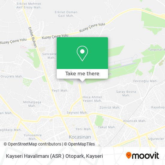 Kayseri Havalimanı (ASR ) Otopark map