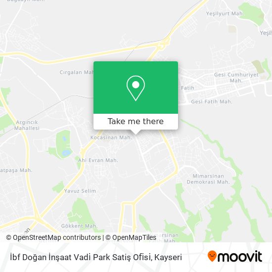 İbf Doğan İnşaat Vadi̇ Park Satiş Ofi̇si̇ map