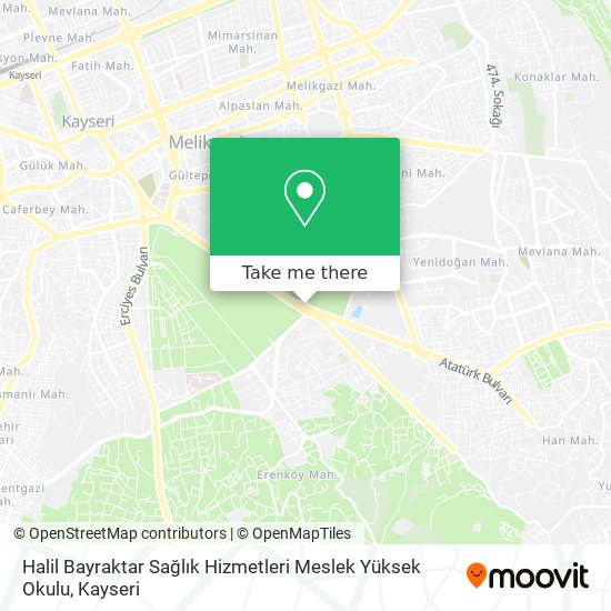 Halil Bayraktar Sağlık Hizmetleri Meslek Yüksek Okulu map