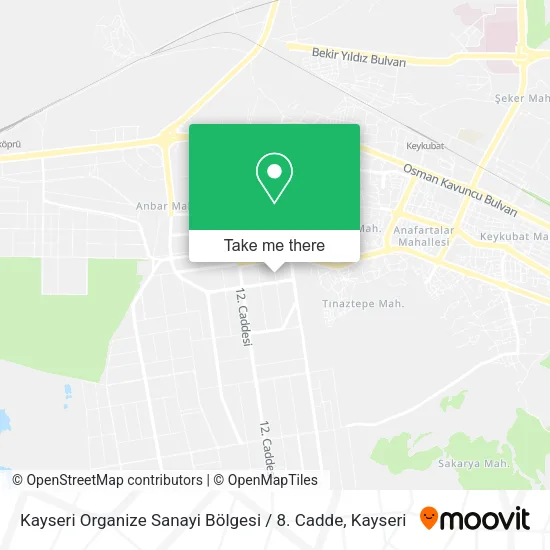 Kayseri Organize Sanayi Bölgesi / 8. Cadde map