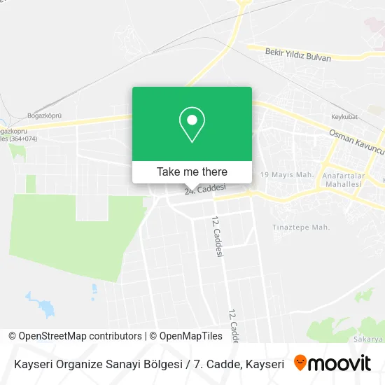 Kayseri Organize Sanayi Bölgesi / 7. Cadde map