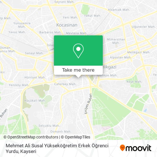 Mehmet Ali Susal Yükseköğretim Erkek Öğrenci Yurdu map