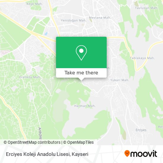 Erciyes Koleji Anadolu Lisesi map