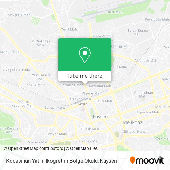 Kocasinan Yatılı İlköğretim Bölge Okulu map