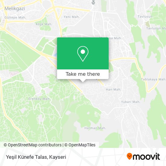Yeşil Künefe Talas map