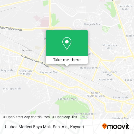 Ulubas Madeni Esya Mak. San. A.s. map